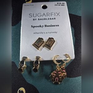 Sugarfix by BaubleBar Gold and Black Earrings Set